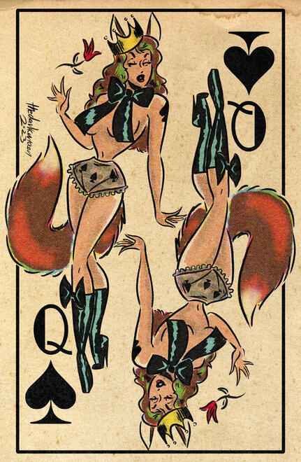 Queen of spades by @TheDarkCartoon