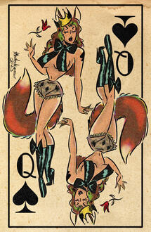 Queen of spades by @TheDarkCartoon